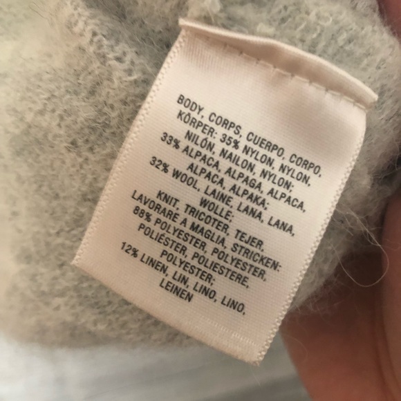 Anthro. Moth Light gray Hooded Sweater sz S ✨ - Picture 6 of 6